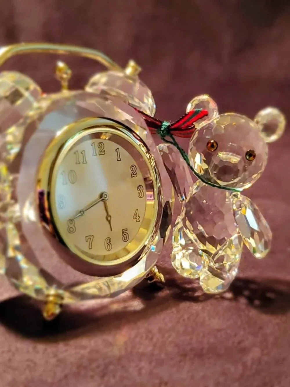 Swarovski Kris Bear Table Clock